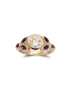 Vintage Amethyst Engagement Ring Ring Pruden and Smith 18ct Rose Gold  