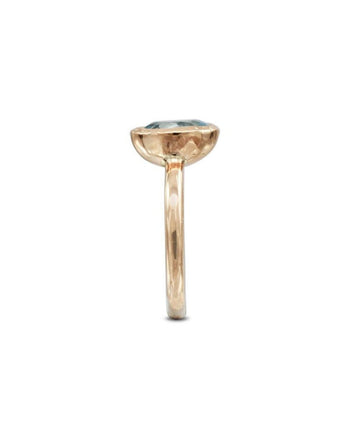 Rose Gold Aquamarine Ring Ring Pruden and Smith   