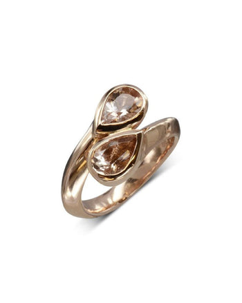 Moi et Toi Morganite 18ct Rose Gold Ring Ring Pruden and Smith   