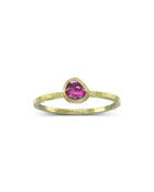 Rose Cut Ruby Stacking Ring Ring Pruden and Smith 18ct Yellow Gold  