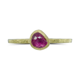 Gold Rose Cut Ruby Ring Ring Pruden and Smith   