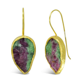 Ruby Zoisite Earrings Earring Pruden and Smith   
