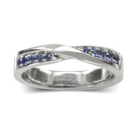 Sapphire Twist Eternity Ring Ring Pruden and Smith   