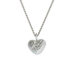 Nugget Heart Pendant Silver Pendant Pruden and Smith   