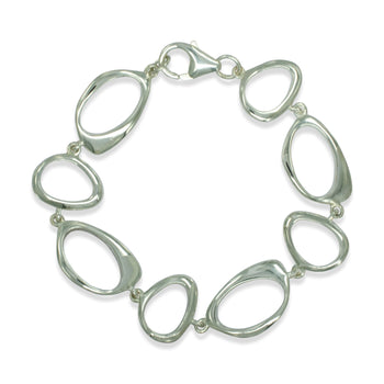 Loop Solid Silver Bracelet Bracelet Pruden and Smith   