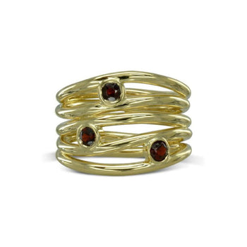 Five Strand Gemstone Dress Ring Ring Pruden and Smith   