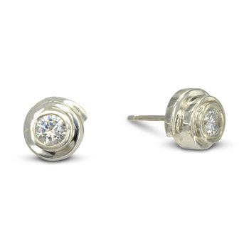 Spiral Diamond Stud Earrings Earring Pruden and Smith   