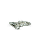 Water Bubbles Wishbone Diamond Ring Ring Pruden and Smith   