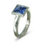 Square Sapphire Halo Set Dress Ring by Pruden and Smith | squaresapphiremodernring2.jpg