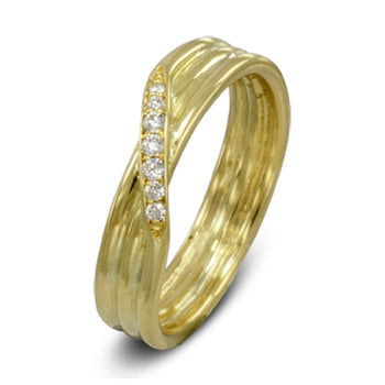 Three Strand Diamond Crossover Ring Ring Pruden and Smith   