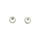 Hammered Two Tone Rough Stud Earrings (Dainty) Earring Pruden and Smith   