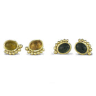 Beaded Tourmaline 18ct Gold Stud Earrings Earring Pruden and Smith   