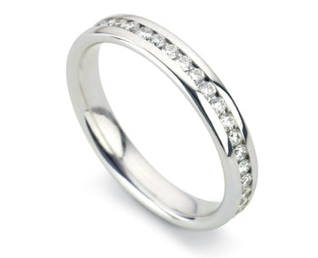 Channel Set Diamond Full Eternity Ring Ring Pruden and Smith Platinum 100% 