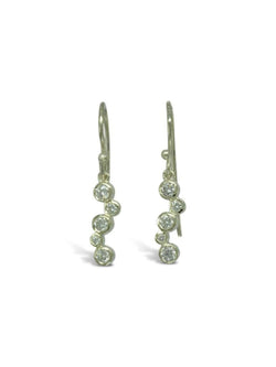 Water Bubbles Diamond and White Gold Drop Earrings Earring Pruden and Smith   