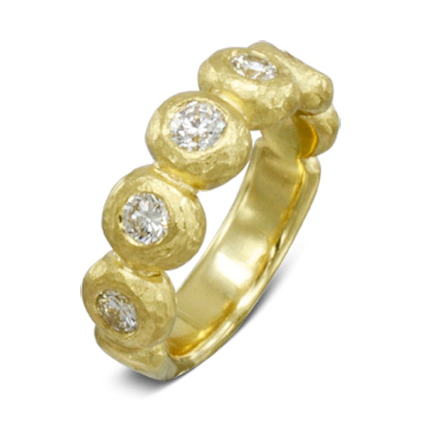 gold nugget eternity ring